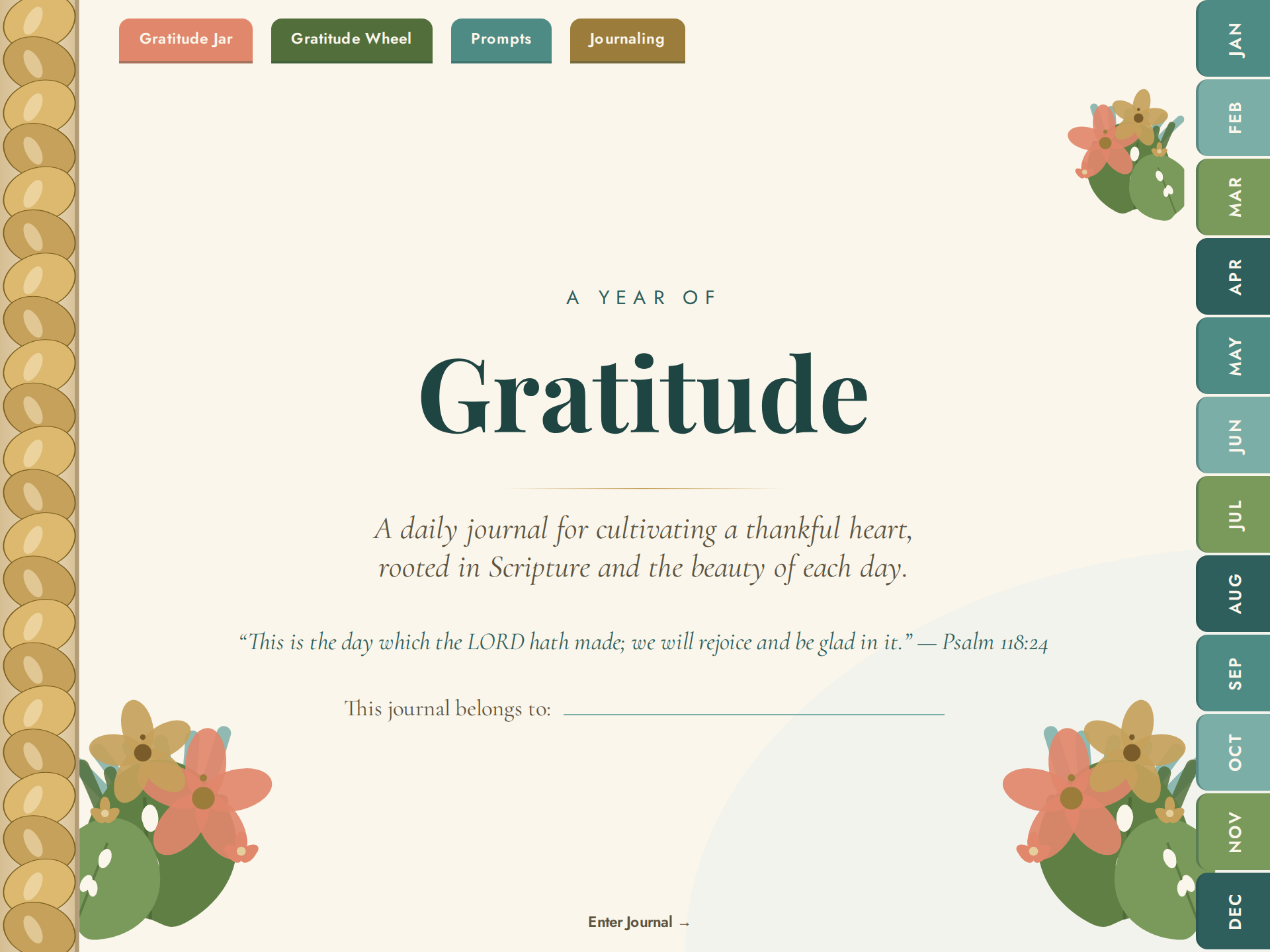 Gratitude Journal in a year